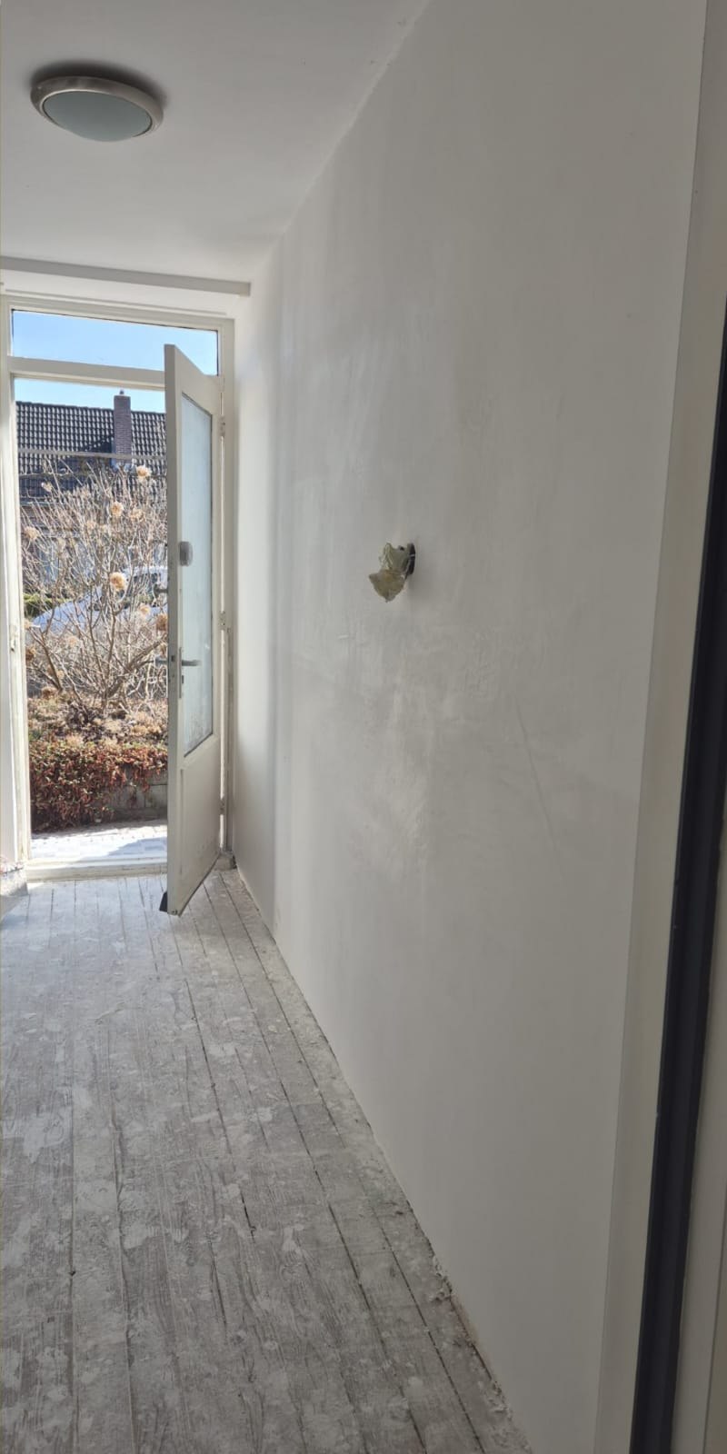 Na situatie gangwand bij deur