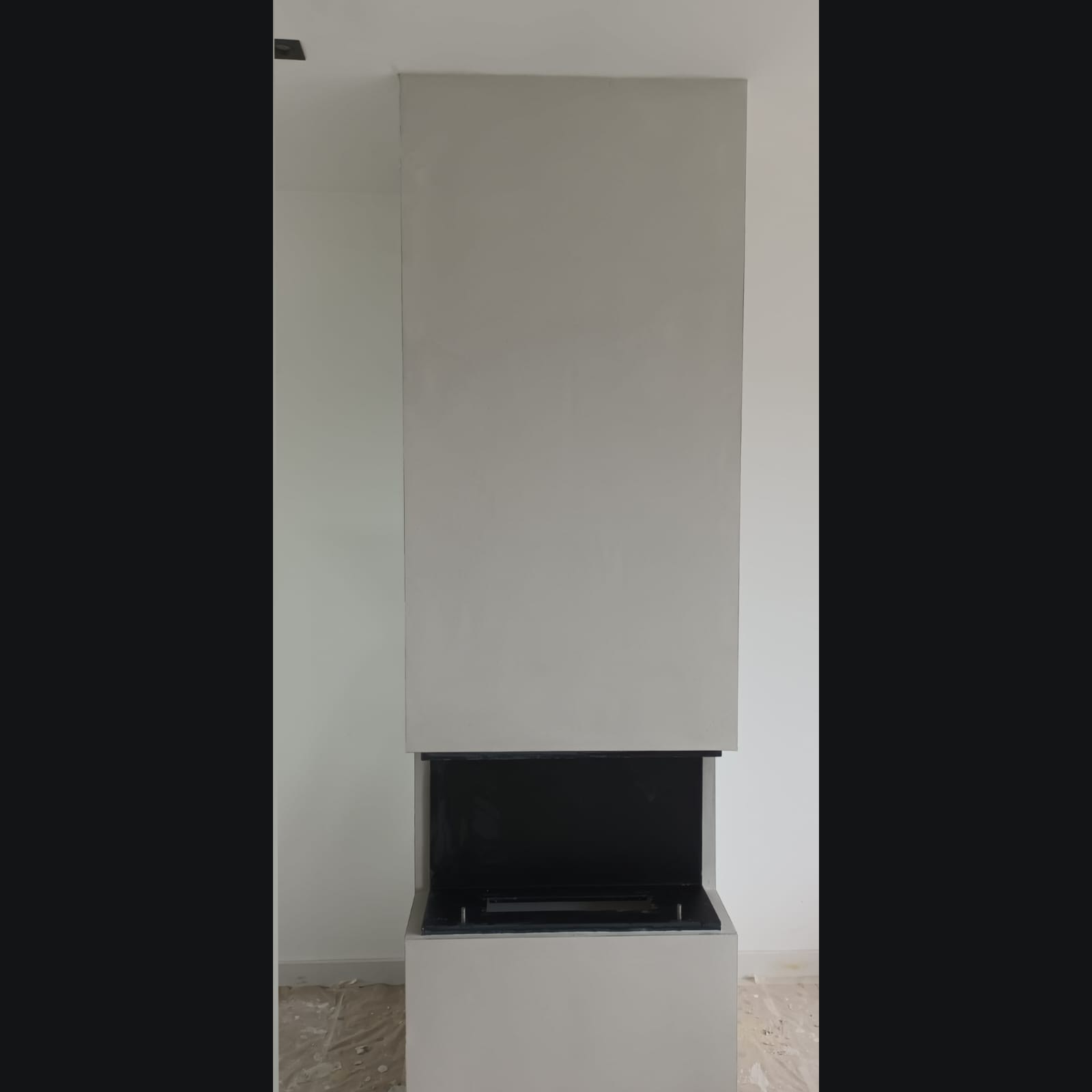 Na situatie openhaard wand