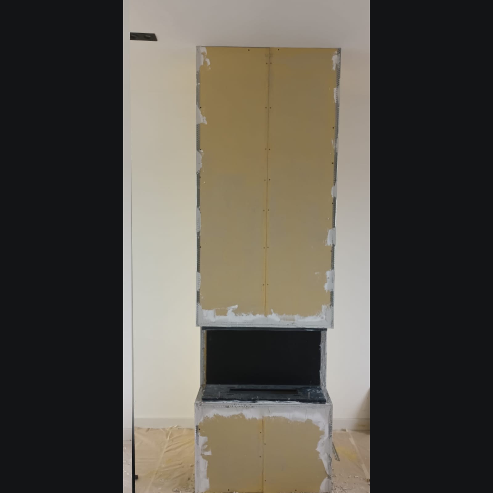 Voor situatie openhaard wand